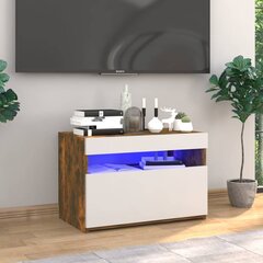 Televizoriaus spintelė su led, dūminio ąžuolo, 60x35x40cm kaina ir informacija | TV staliukai | pigu.lt