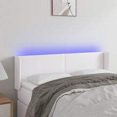 Galvūgalis su led, baltas, 147x16x78/88cm цена и информация | Кровати | pigu.lt