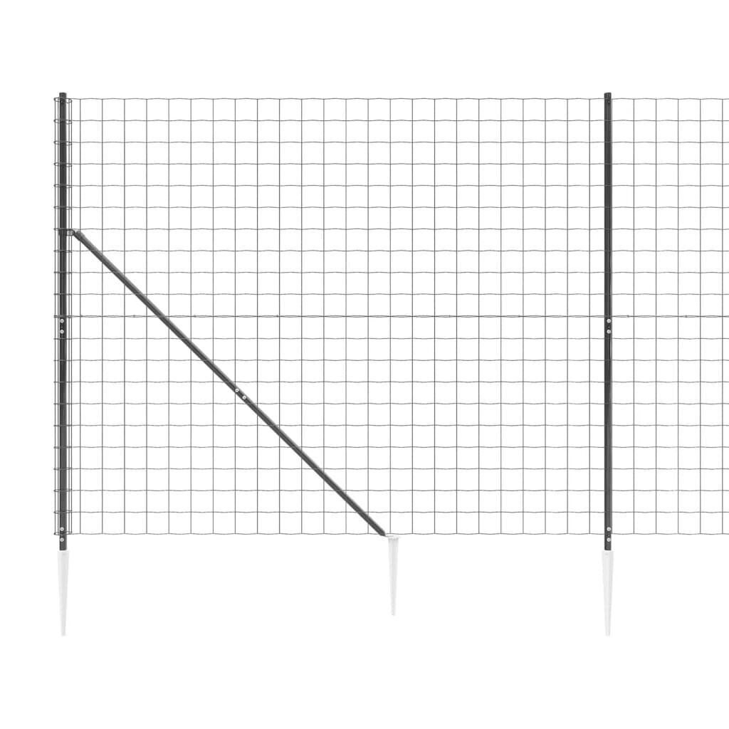 Vielinė tinklinė tvora vidaXL 2,2x25m kaina ir informacija | Tvoros ir jų priedai | pigu.lt