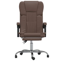 Atlošiama biuro kėdė, Dirbtinė oda, ruda kaina ir informacija | Biuro kėdės | pigu.lt