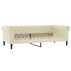 Sofa-lova vidaXL, 90x200 cm, smėlio spalvos цена и информация | Кровати | pigu.lt