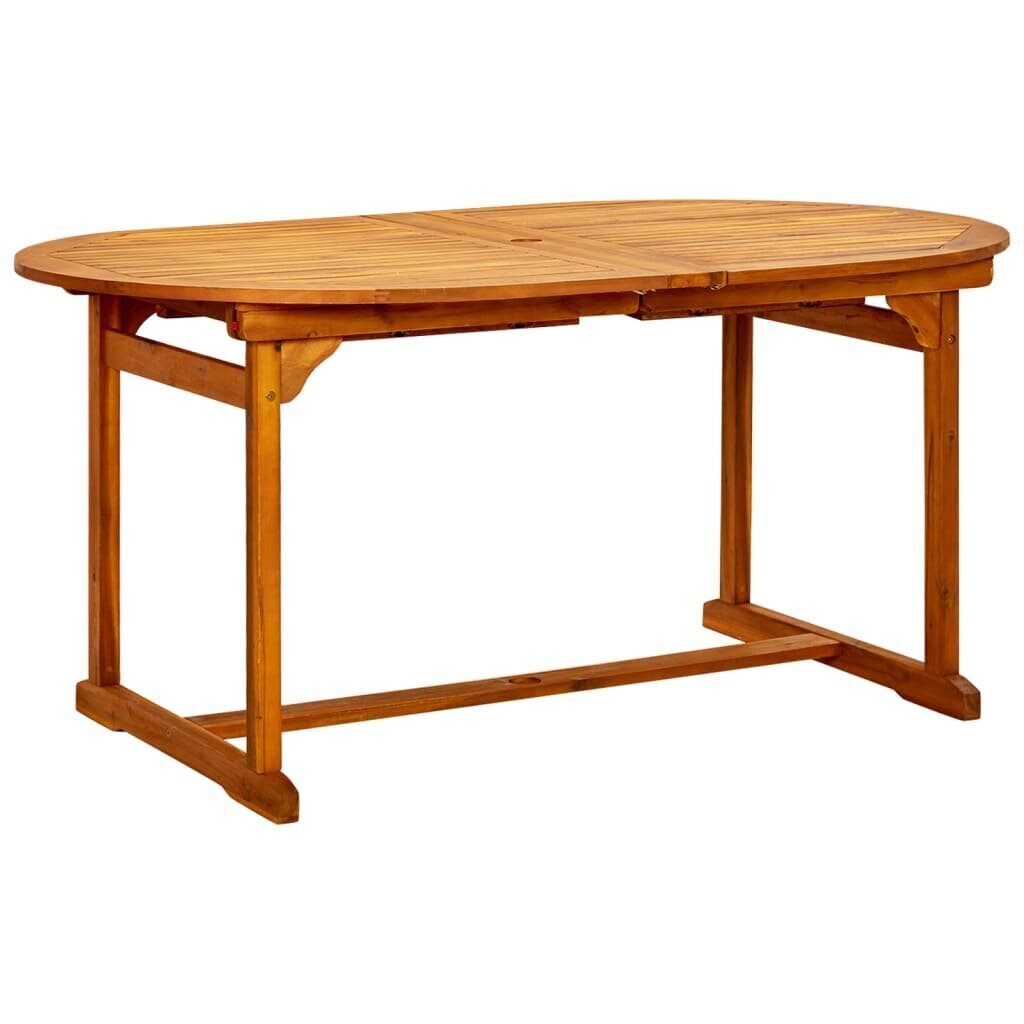 Sodo valgomojo stalas, rudas цена и информация | Lauko stalai, staliukai | pigu.lt