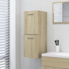 Vonios kambario spintelė, 30x30x80 cm, ruda цена и информация | Шкафчики для ванной | pigu.lt