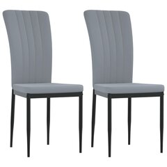 Valgomojo kėdės vidaXL, 2vnt., šviesiai pilkos kaina ir informacija | Virtuvės ir valgomojo kėdės | pigu.lt