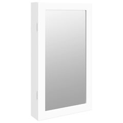 Veidrodinė papuošalų spintelė vidaXL, 37.5x10x67 cm, balta цена и информация | Зеркала | pigu.lt