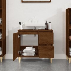Vonios kambario spintelė vidaXL, 65 x 33 x 60 cm, ruda цена и информация | Шкафчики для ванной | pigu.lt