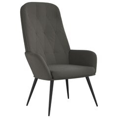 Poilsio kėdė, tamsiai pilka, aksomas kaina ir informacija | Svetainės foteliai | pigu.lt