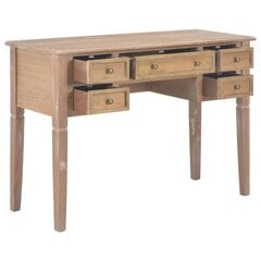 Rašomasis stalas, rudos spalvos, 109,5x45x77,5cm, mediena kaina ir informacija | Kompiuteriniai, rašomieji stalai | pigu.lt
