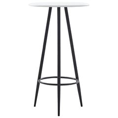 Baro stalas, 60x107,5cm, baltas kaina ir informacija | Virtuvės ir valgomojo stalai, staliukai | pigu.lt