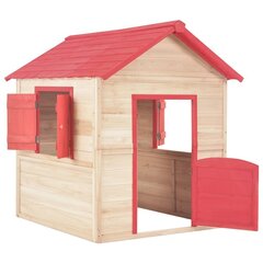 Vaikų žaidimų namelis vidaXL, raudonas kaina ir informacija | Vaikų žaidimų nameliai | pigu.lt