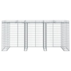 Gabiono siena šiukšlių konteineriui vidaXL, 270x91x120cm kaina ir informacija | Tvoros ir jų priedai | pigu.lt