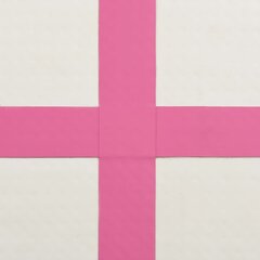 Pripučiamas gimnastikos kilimėlis VidaXL, 600x100x20 cm, rožinis kaina ir informacija | Kilimėliai sportui | pigu.lt