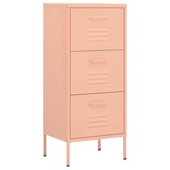 Sandėliavimo spintelė, rožinė, 42,5x35x101,5cm, plienas цена и информация | Шкафчики в гостиную | pigu.lt