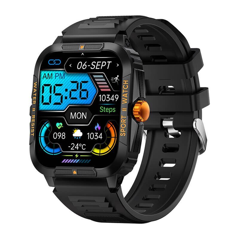 Colmi P76 Black/Orange цена и информация | Išmanieji laikrodžiai (smartwatch) | pigu.lt