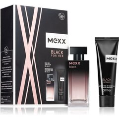 Товар с повреждённой упаковкой. Набор Mexx Black для женщин: туалетная вода EDT 30 мл + гель для душа 50 мл цена и информация | Духи и косметика с поврежденной упаковкой | pigu.lt