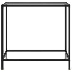 Konsolinis staliukas, 80x35x75cm, grūdintas stiklas, kaina ir informacija | Kavos staliukai | pigu.lt