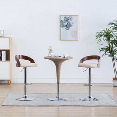Барные стулья, 2 шт., коричневый цена и информация | Стулья для кухни и столовой | pigu.lt