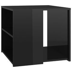 Šoninis staliukas, 50x50x45 cm, juodas цена и информация | Журнальные столики | pigu.lt