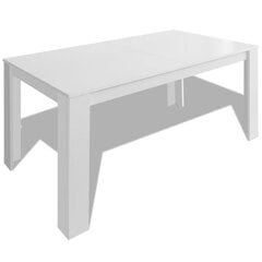 Valgomojo stalas, 140 x 80 x 75 cm, baltas kaina ir informacija | Virtuvės ir valgomojo stalai, staliukai | pigu.lt