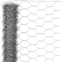 Vielinis tinklas Nature, 0,5x10m, galvanizuotas plienas, 25mm цена и информация | Заборы и принадлежности к ним | pigu.lt