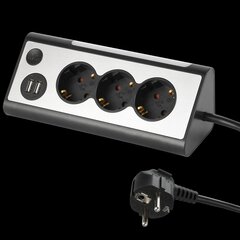 Товар с повреждённой упаковкой. Удлинитель ELECTRALINE 62512 3P+2USB, 1.5 м цена и информация | Товары для ремонта с поврежденной упаковкой | pigu.lt