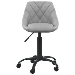 Biuro kėdė, šviesiai pilkos spalvos, aksomas (335360) цена и информация | Офисные кресла | pigu.lt
