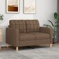 Dvivietė sofa vidaXL, 120cm, ruda kaina ir informacija | Sofos | pigu.lt