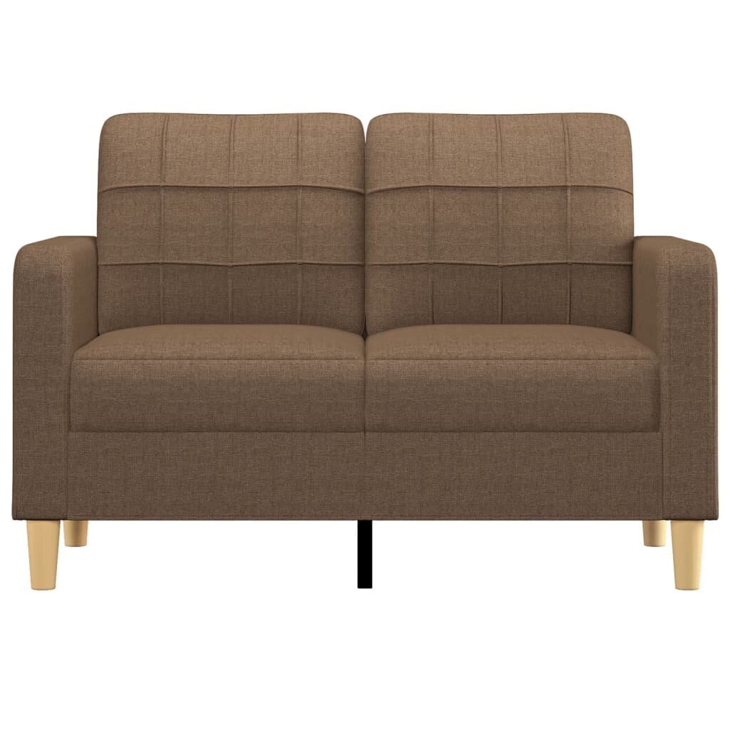 Dvivietė sofa vidaXL, 120cm, ruda kaina ir informacija | Sofos | pigu.lt