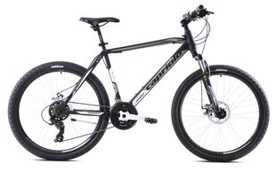Prekė su pažeista pakuote.Kalnų dviratis Capriolo MTB Oxygen 26", juodas/baltas kaina ir informacija | Sporto, laisvalaikio, turizmo prekės su pažeista pakuote | pigu.lt