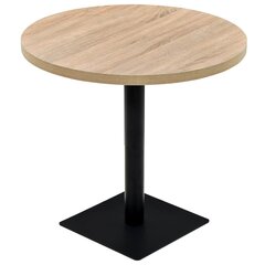 Baro staliukas, 80x75cm, ąžuolo spalvos kaina ir informacija | Virtuvės ir valgomojo stalai, staliukai | pigu.lt