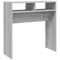 Konsolinis staliukas, pilkas ąžuolo, 78x30x80cm, mediena kaina ir informacija | Kavos staliukai | pigu.lt