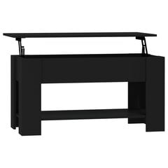 Kavos staliukas, juodas, 101x49x52cm, apdirbta mediena kaina ir informacija | Kavos staliukai | pigu.lt