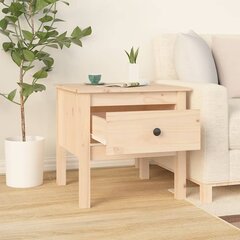 Šoninis staliukas, Pušies medienos masyvas, 50x50x49cm kaina ir informacija | Kavos staliukai | pigu.lt