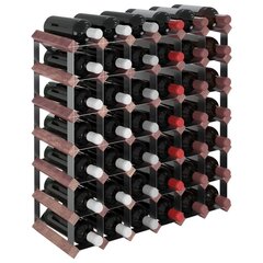 vidaXL Vyno laikiklis 42 buteliams, rudas, pušies medienos masyvas kaina ir informacija | Lentynos | pigu.lt
