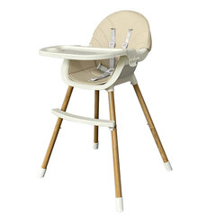 Vaikų maitinimo kėdė 3in1 Omimar, smėlio spalvos kaina ir informacija | Maitinimo kėdutės | pigu.lt