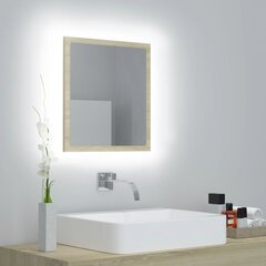 Veidrodis vidaXL LED 40, rudas kaina ir informacija | Vonios veidrodžiai | pigu.lt