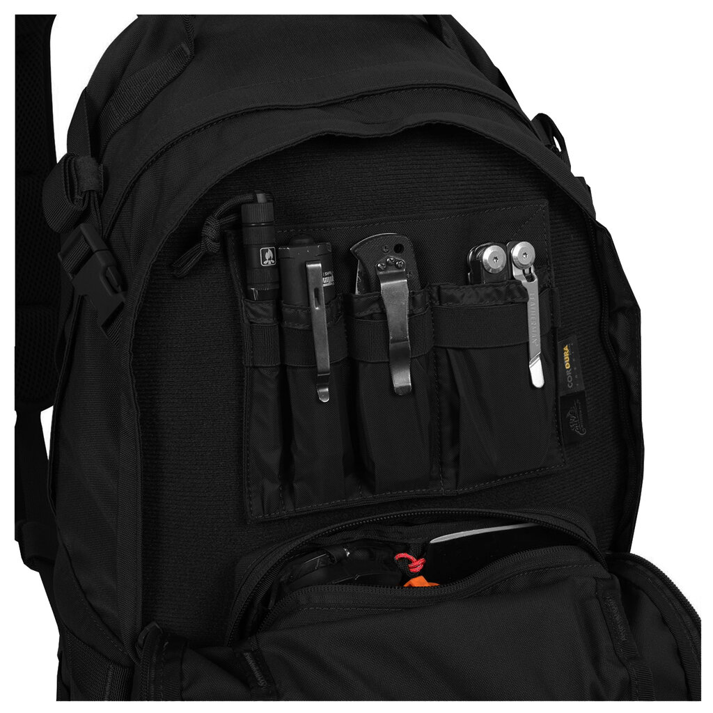 Taktinė karinė-turistinė kuprinė HELIKON-TEX EDC Cordura, 21L, Juoda цена и информация | Turistinės ir kelioninės kuprinės | pigu.lt