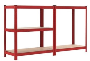 Sandėliavimo lentyna stelažas raudonas 180x90x40, Omimar kaina ir informacija | Sandėliavimo lentynos | pigu.lt