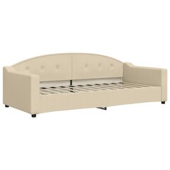 Sofa-lova vidaXL, 90x200 cm, smėlio spalvos цена и информация | Кровати | pigu.lt