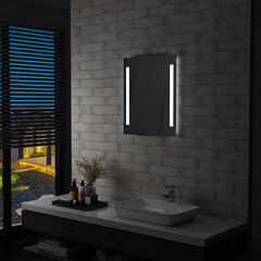 Sieninis vonios kambario veidrodis su LED, 50x60cm, цена и информация | Зеркала | pigu.lt