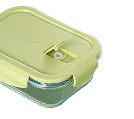 Контейнер пищевой трехкамерный стеклянный, ланч-бокс, 1,04л. цена и информация | Посуда для хранения еды | pigu.lt