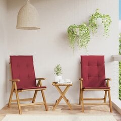 2-ių dalių sodo kėdžių komplektas su pagalvėlėmis vidaXL, rudas kaina ir informacija | Lauko kėdės, foteliai, pufai | pigu.lt
