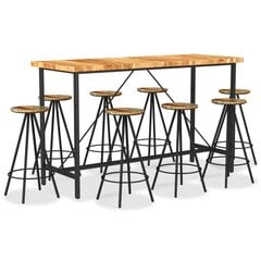 Baro baldų komplektas iš 9 dalių, Vida XL, akacijos mediena цена и информация | Комплекты мебели для столовой | pigu.lt