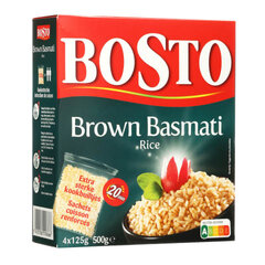 Rudieji Basmati ryžiai Bosto, 500 g kaina ir informacija | Kruopos, dribsniai, košės | pigu.lt