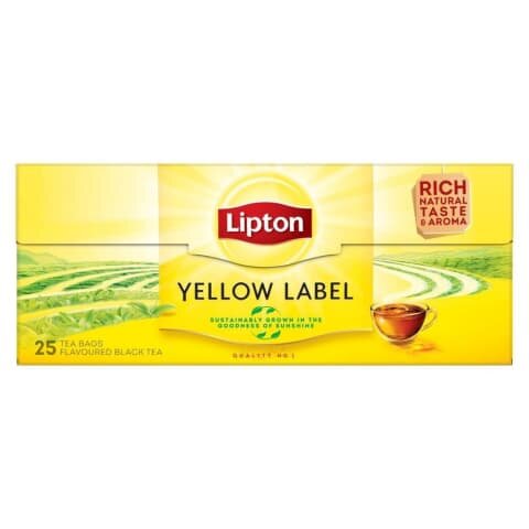 Juodoji arbata Lipton Yellow Label, 25 vnt. kaina ir informacija | Arbata | pigu.lt