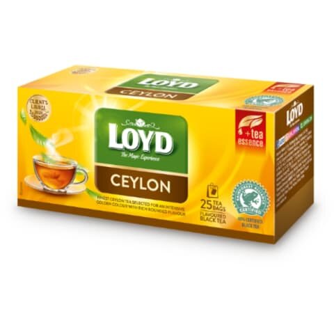 Aromatizuota juodoji arbata Loyd Ceylon, 25 x 2g kaina ir informacija | Arbata | pigu.lt