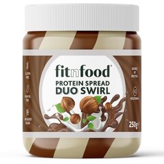 Baltyminis lazdyno riešutų ir balto šokolado kremas Fitnfood Duo Swirl, 250 g kaina ir informacija | Konservuotas maistas | pigu.lt