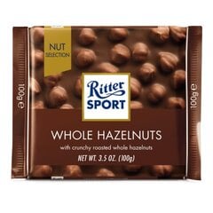 Pieniškas šokoladas su neskaldytais riešutais Ritter Sport, 100g kaina ir informacija | Saldumynai | pigu.lt