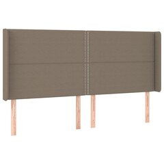 Galvūgalis su LED, Audinys, 163x16x118/128cm, taupe spalva цена и информация | Кровати | pigu.lt