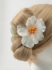 Plaukų segtukas gėlės formos Electronics LV-120090, baltas, 1 vnt kaina ir informacija | Plaukų aksesuarai | pigu.lt